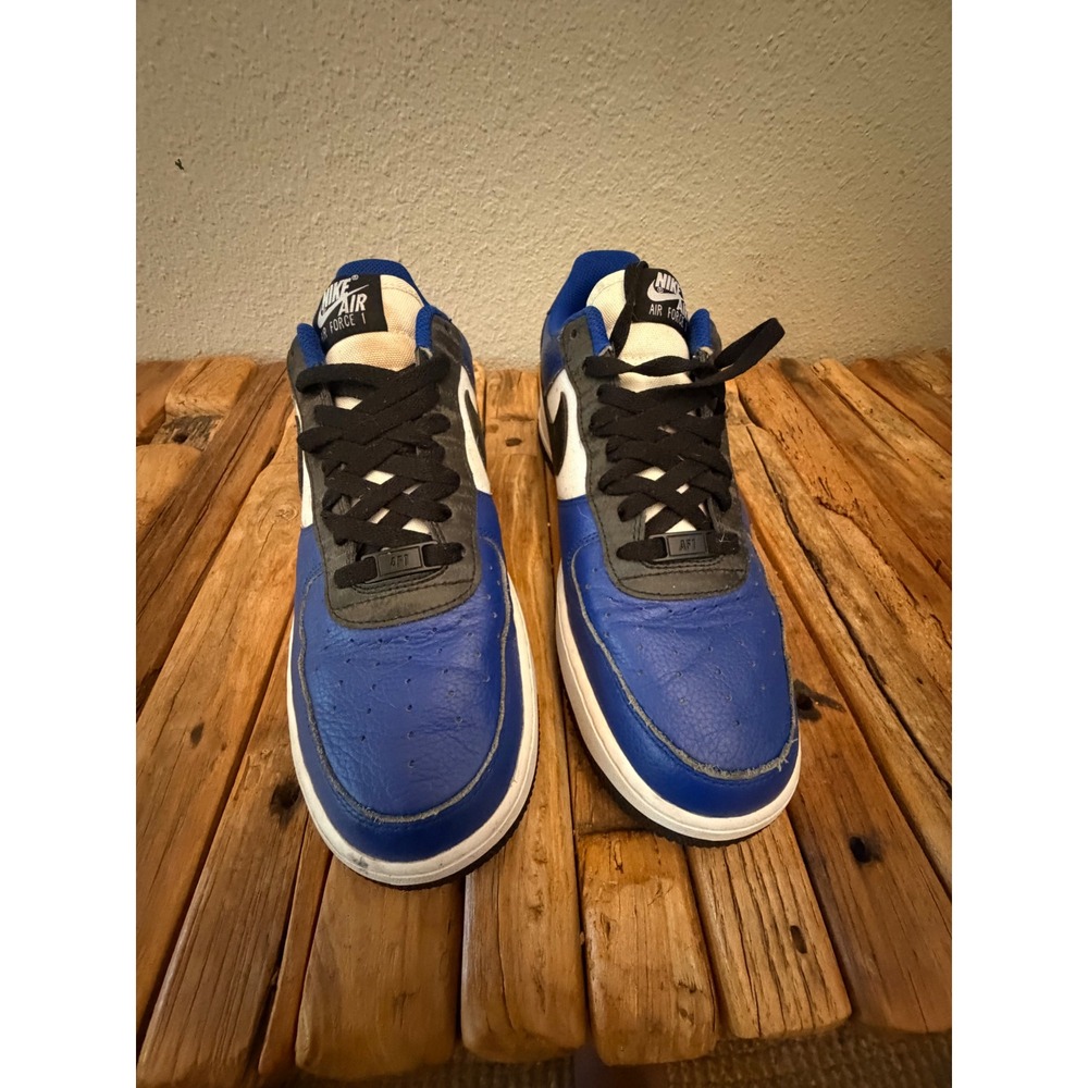 Nike Air Force 1 Low 9.5 Blue White Black DV3892-900 Leather Sneakers